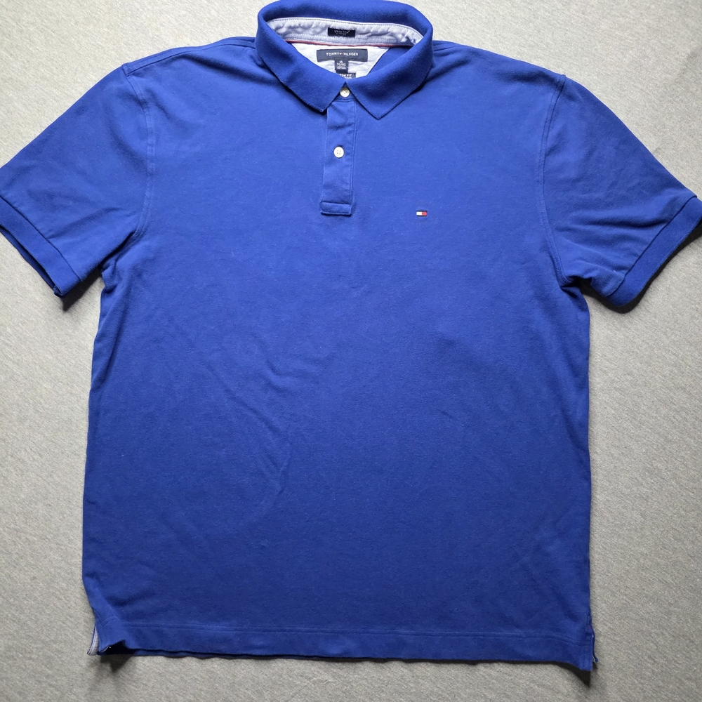 Tommy Hilfiger Custom Fit Royal Blue Polo Shirt